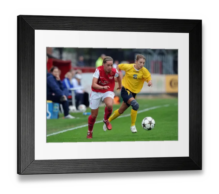Framed Print : Arsenal Women's Historic Domination: Jordan Nobbs Scores Six in UEFA Champions League Victory