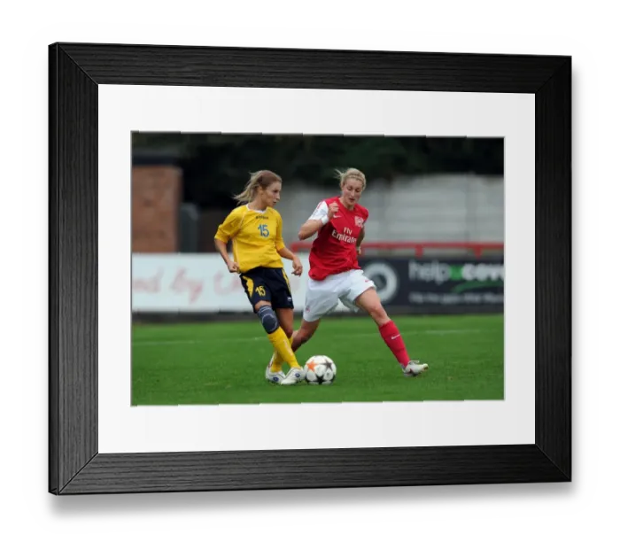 Framed Print : Arsenal Women's Dominance: Ellen White Scores Six in 6-0 UEFA Champions League Victory over Bobruichanka