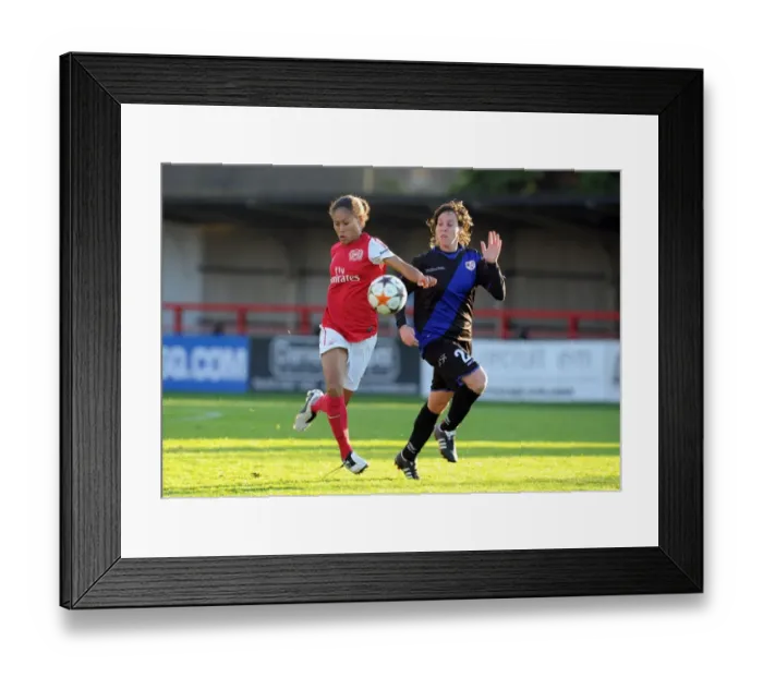 Framed Print : Arsenal Women Crush Rayo Vallecano 5-1 in UEFA Champions League: Yankey's Brace Leads the Way