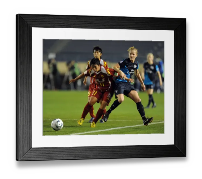 Framed Print : Arsenal Ladies and INAC Kobe Draw 1-1 in Charity Match at Nishigaoka Stadium, Tokyo: Katie Chapman vs. Megumi Takase Framed Print : Arsenal Ladies and INAC Kobe Draw 1-1 in Charity Match at Nishigaoka Stadium, Tokyo: Katie Chapman vs. Megumi Takase