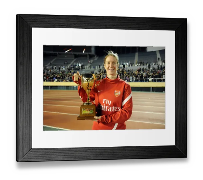 Framed Print : Arsenal Ladies and Ciara Grant Celebrate at Nishigaoka Stadium: A 1:1 Draw with INAC Kobe in Charity Match