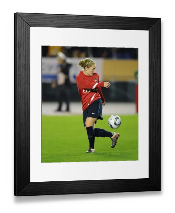 Framed Print : Arsenal's Kim Little Gears Up for INAC Kobe Charity Match at Nishigaoka Stadium