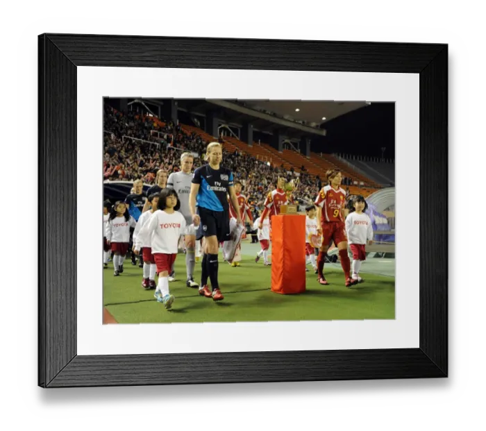 Framed Print : Battle of the Stars: Kawasumi vs. Ludlow - A 1-1 Draw in Tokyo's Charity Match between INAC and Arsenal Ladies