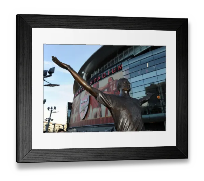 Framed Print : Tony Adams Statue: Arsenal vs. Everton, Premier League, Emirates Stadium, London, 2011