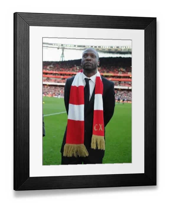 Framed Print : Arsenal Legend Lauren at Arsenal vs. Everton, Premier League 2011-12