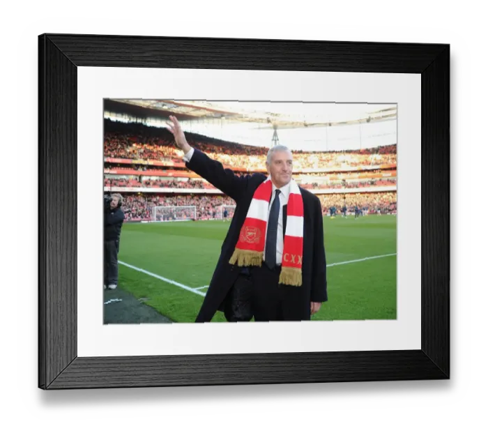 Framed Print : Arsenal Legend Sammy Nelson at Arsenal vs. Everton, Premier League 2011-12 Framed Print : Arsenal Legend Sammy Nelson at Arsenal vs. Everton, Premier League 2011-12