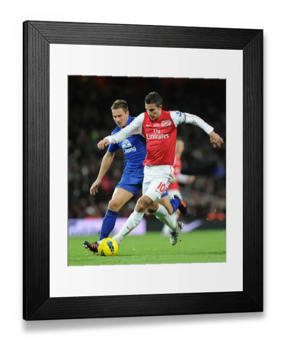 Framed Print : Robin van Persie Surges Past Phil Jagielka: Arsenal vs. Everton, Premier League 2011-12 Framed Print : Robin van Persie Surges Past Phil Jagielka: Arsenal vs. Everton, Premier League 2011-12