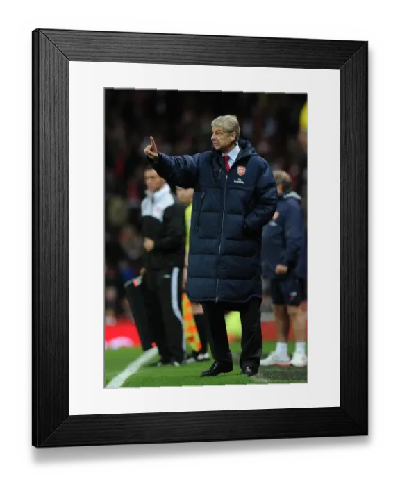 Framed Print : Arsene Wenger Leading Arsenal Against Everton, Premier League 2011-12 Framed Print : Arsene Wenger Leading Arsenal Against Everton, Premier League 2011-12