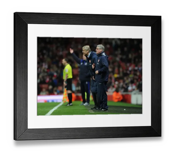 Framed Print : Arsene Wenger and Pat Rice Lead Arsenal Against Everton, 2011-12 Premier League Framed Print : Arsene Wenger and Pat Rice Lead Arsenal Against Everton, 2011-12 Premier League