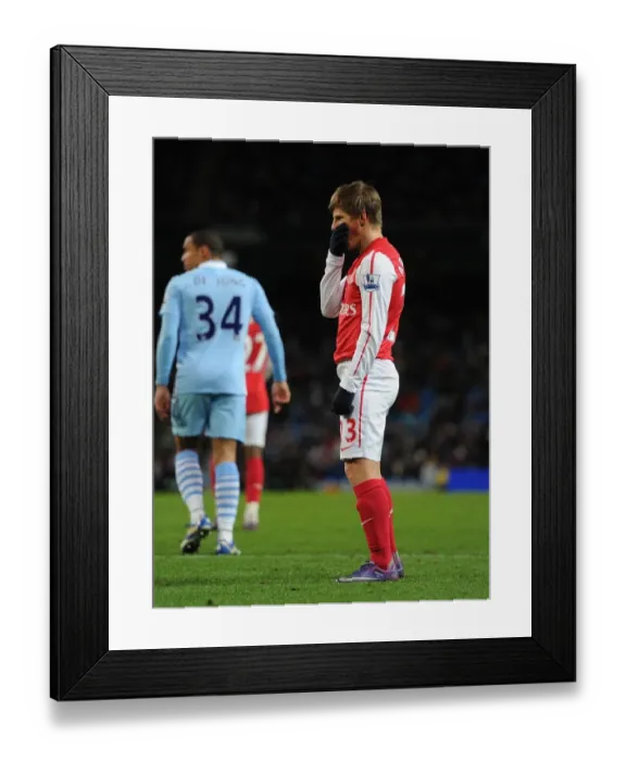 Framed Print : Arshavin's Blocked Cross: Manchester City vs. Arsenal, Premier League (2011-12)