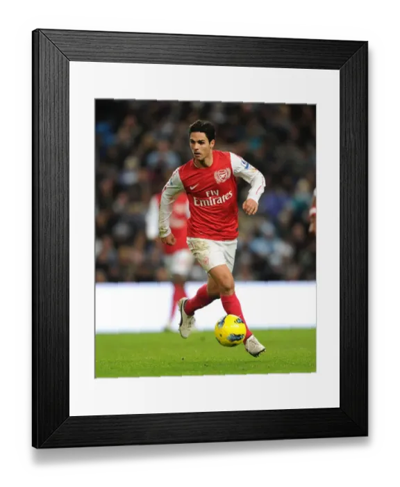 Framed Print : Mikel Arteta: Manchester City vs Arsenal, Premier League Showdown (2011-12)
