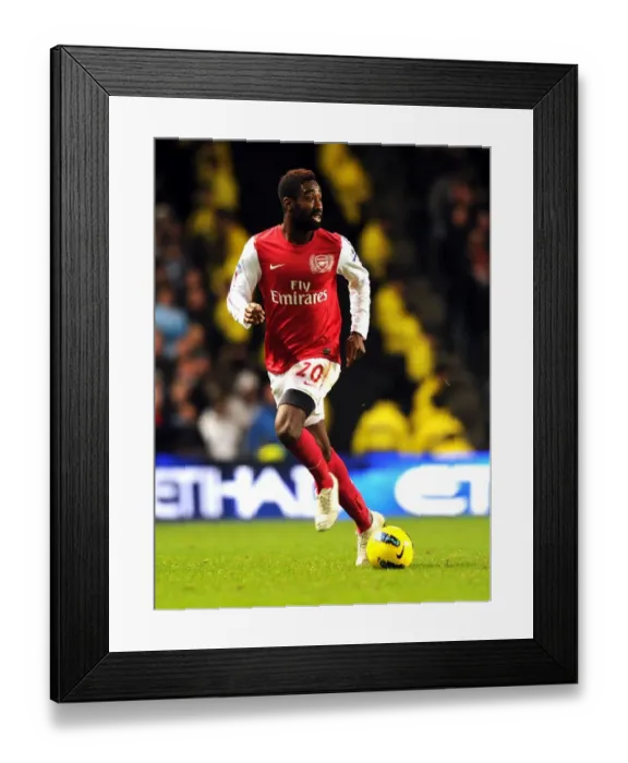 Framed Print : Johan Djourou in Action: Manchester City vs. Arsenal, Premier League 2011-12