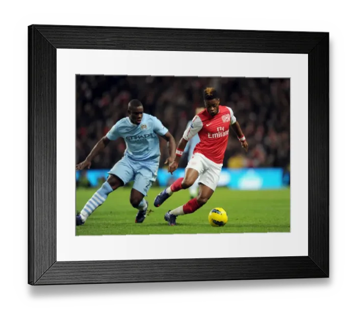 Framed Print : Clash at the Etihad: Song vs. Richards, Manchester City vs. Arsenal, Premier League, 2011-12