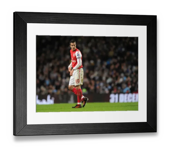 Framed Print : Robin van Persie: Manchester City vs. Arsenal, Premier League Showdown (2011-12)