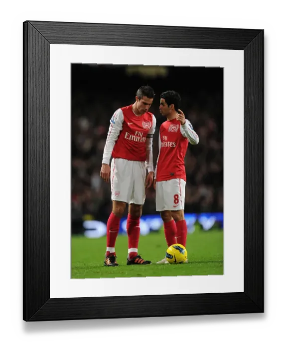 Framed Print : Van Persie and Nasri: Manchester Rivalry, 2011-12 Premier League