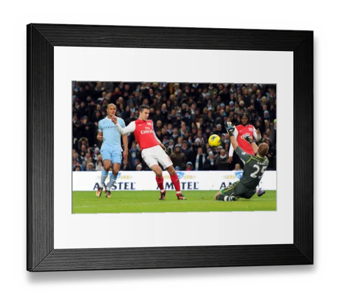 Framed Print : Robin van Persie's Disallowed Goal: Manchester City vs. Arsenal (2011-12)