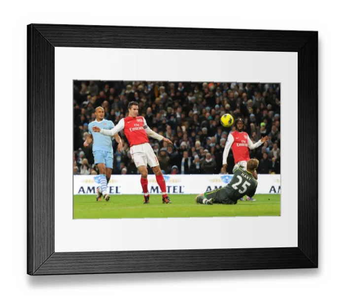Framed Print : Robin van Persie's Controversial Goal: Manchester City vs. Arsenal, 2011-12 Premier League