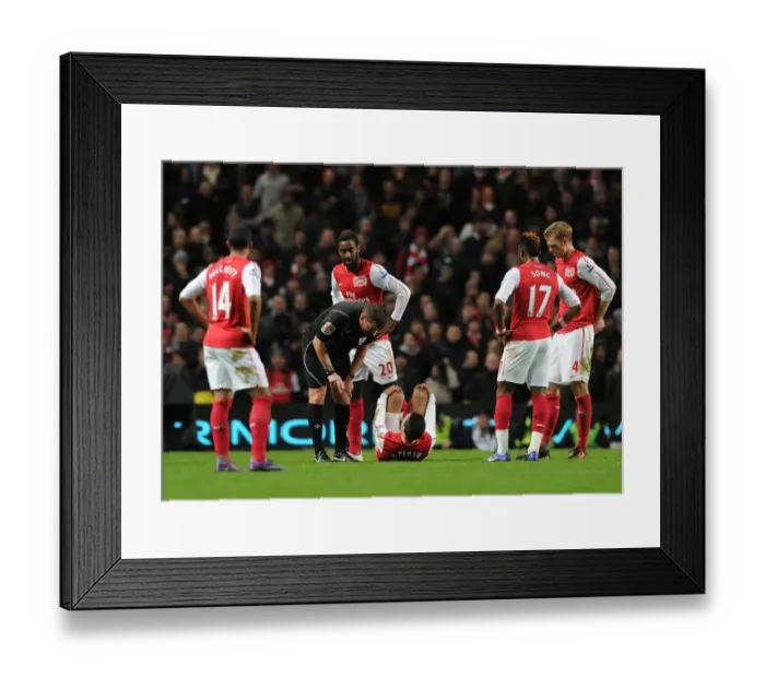 Framed Print : Van Persie's Injury Drama: Manchester City vs. Arsenal, 2011-12 Season - Phil Dowd Referees