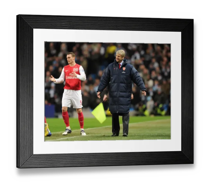 Framed Print : Arsene Wenger at Manchester City vs Arsenal (2011-12 Premier League)