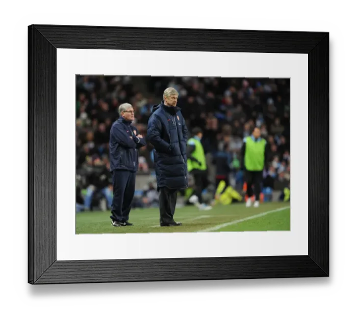 Framed Print : Arsene Wenger at Manchester City vs Arsenal (Premier League 2011-12)