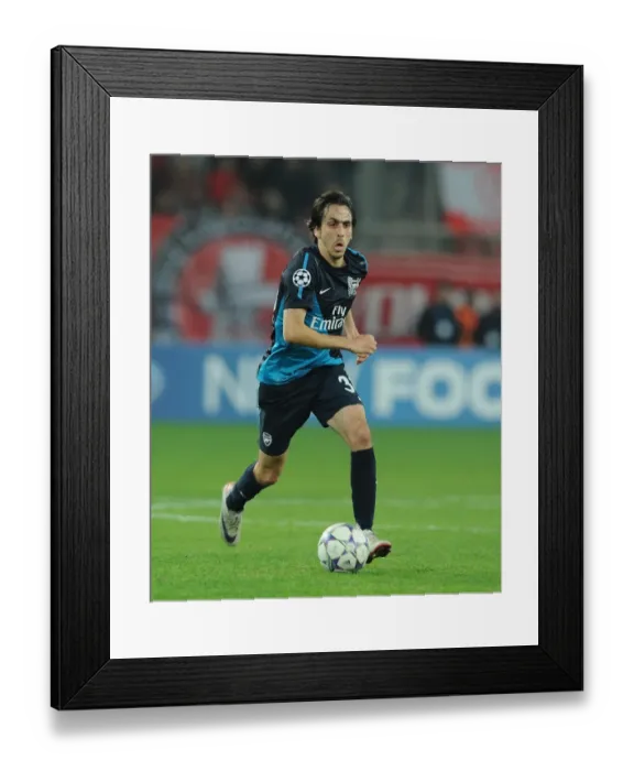 Framed Print : Yossi Benayoun in Action: Olympiacos vs. Arsenal, UEFA Champions League 2011-12