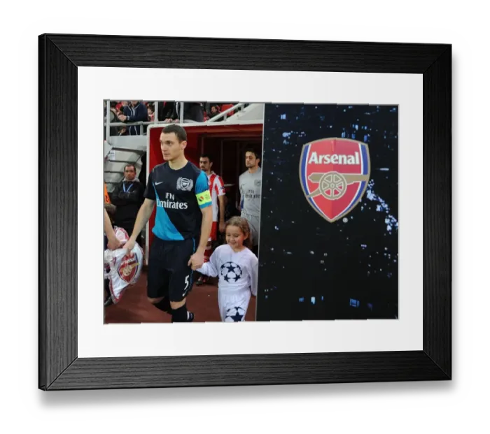 Framed Print : Thomas Vermaelen: Arsenal Captain Prepares for Olympiacos Showdown, UEFA Champions League 2011-12
