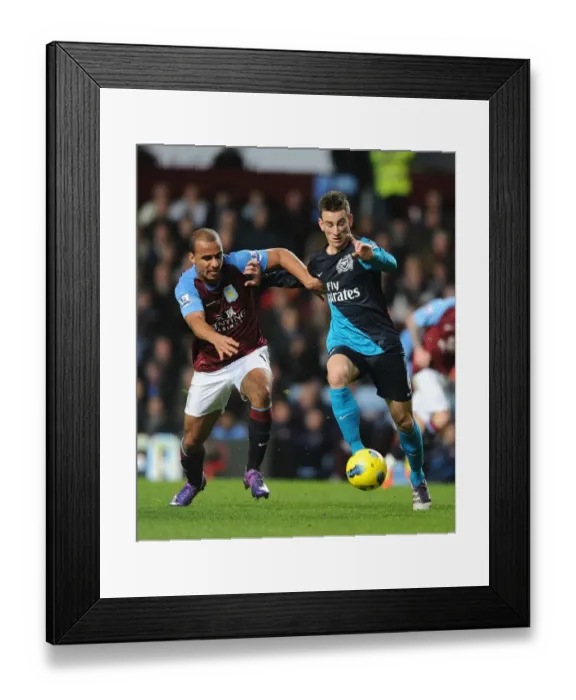 Framed Print : Clash of Titans: Koscielny vs. Agbonlahor - Aston Villa vs. Arsenal, Premier League, 2011