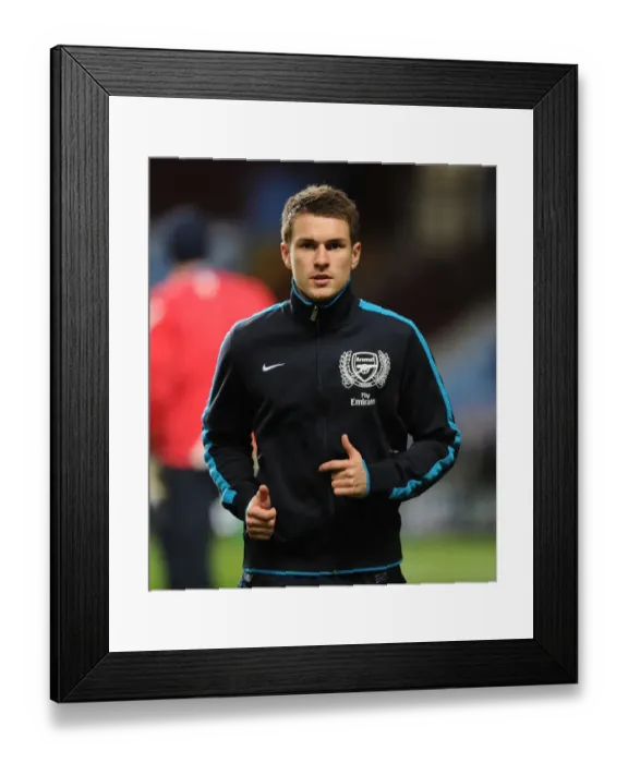 Framed Print : Aaron Ramsey: Focused Ahead of Aston Villa vs. Arsenal Clash (2011-12)
