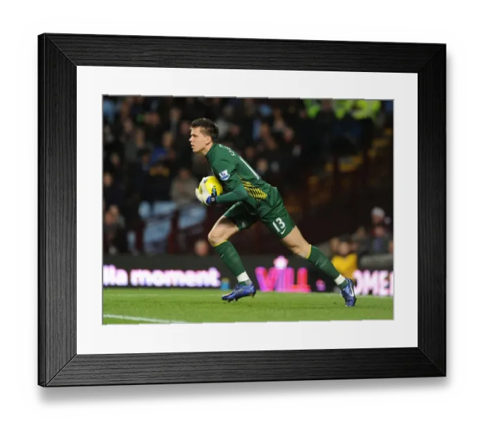 Framed Print : Wojciech Szczesny's Unyielding Guard: Heroic Performance at Villa Park (Aston Villa vs Arsenal 2011-12)