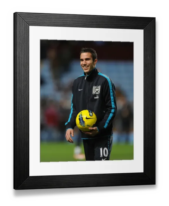 Framed Print : Robin van Persie: Aston Villa vs. Arsenal, Premier League, 2011-12