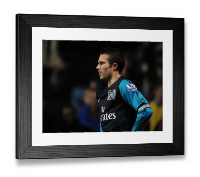 Framed Print : Robin van Persie in Action: Arsenal vs. Aston Villa, Premier League 2011-12