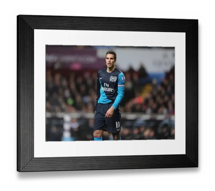 Framed Print : Robin van Persie in Action: Arsenal's Striker Shines Against Aston Villa, Premier League 2011-12 Framed Print : Robin van Persie in Action: Arsenal's Striker Shines Against Aston Villa, Premier League 2011-12
