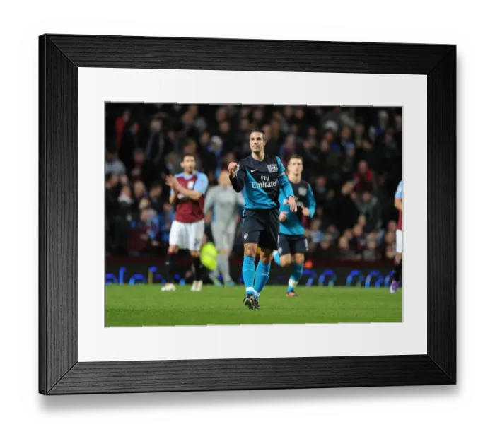 Framed Print : Robin van Persie's Epic Goal: Arsenal's Victory at Aston Villa, Premier League 2011-12