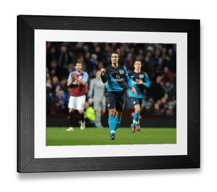 Framed Print : Robin van Persie's Stunner: Arsenal's First Goal vs. Aston Villa, Premier League 2011-12