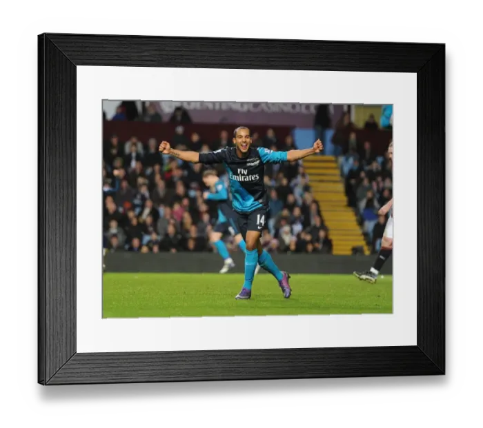 Framed Print : Theo Walcott's Celebration: Arsenal's 2nd Goal vs. Aston Villa (2011-12) Framed Print : Theo Walcott's Celebration: Arsenal's 2nd Goal vs. Aston Villa (2011-12)