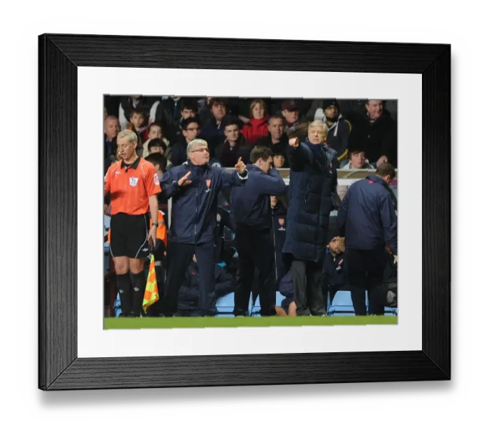 Framed Print : Arsene Wenger and Pat Rice: Leading Arsenal at Aston Villa, 2011-12 Premier League