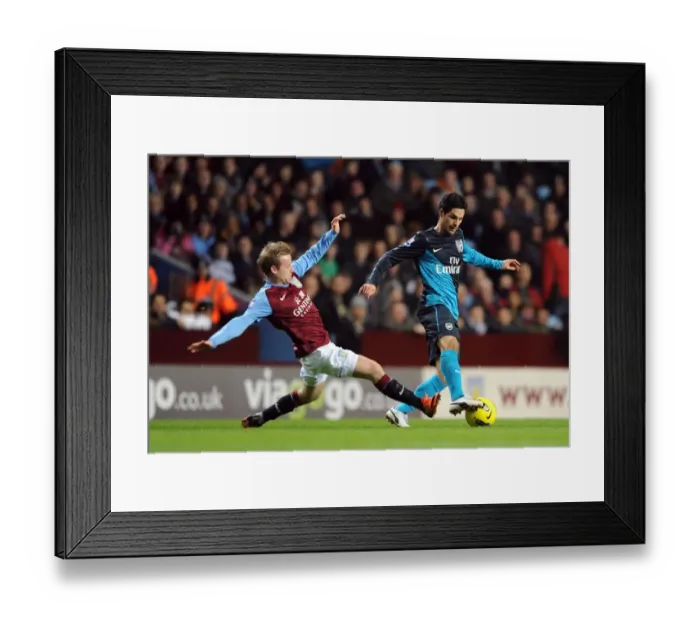 Framed Print : Mikel Arteta vs. Barry Bannan: Intense Battle in Aston Villa vs. Arsenal (2011-12)
