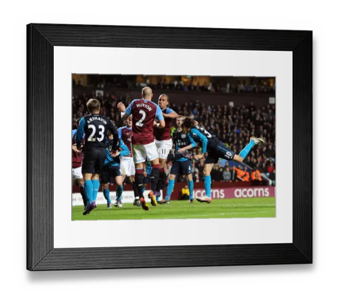 Framed Print : Yossi Benayoun Scores Brace Against Aston Villa, Gabby Agbonlahor and Alan Hutton Look On Framed Print : Yossi Benayoun Scores Brace Against Aston Villa, Gabby Agbonlahor and Alan Hutton Look On