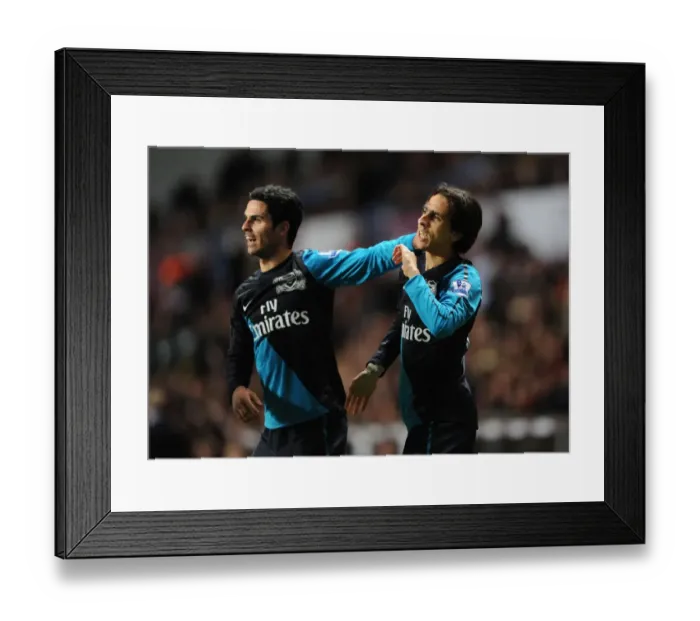 Framed Print : Celebrating a Goal: Yossi Benayoun and Mikel Arteta (Aston Villa vs. Arsenal, 2011-12) Framed Print : Celebrating a Goal: Yossi Benayoun and Mikel Arteta (Aston Villa vs. Arsenal, 2011-12)