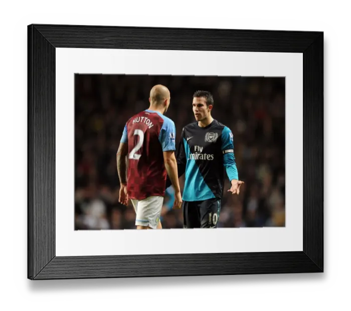 Framed Print : A Moment of Unity: Robin van Persie and Alan Hutton's Chat Amidst the Aston Villa vs. Arsenal Rivalry (2011-12) Framed Print : A Moment of Unity: Robin van Persie and Alan Hutton's Chat Amidst the Aston Villa vs. Arsenal Rivalry (2011-12)