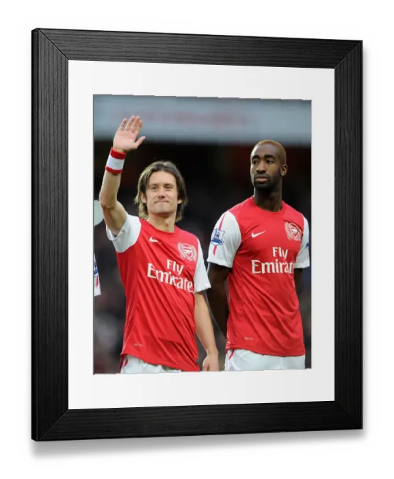 Framed Print : Arsenal's Rosicky and Djourou in Action against Wolverhampton Wanderers (2011-2012) Framed Print : Arsenal's Rosicky and Djourou in Action against Wolverhampton Wanderers (2011-2012)