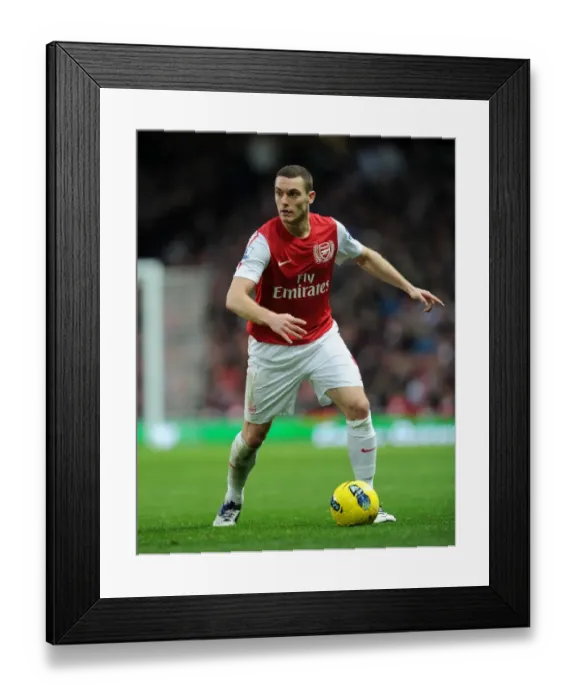 Framed Print : Thomas Vermaelen: Arsenal's Unyielding Defender in Action against Wolverhampton Wanderers, Premier League 2011-2012