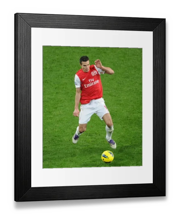 Framed Print : Robin van Persie in Action: Arsenal vs. Wolverhampton Wanderers, Premier League 2011-2012 Framed Print : Robin van Persie in Action: Arsenal vs. Wolverhampton Wanderers, Premier League 2011-2012