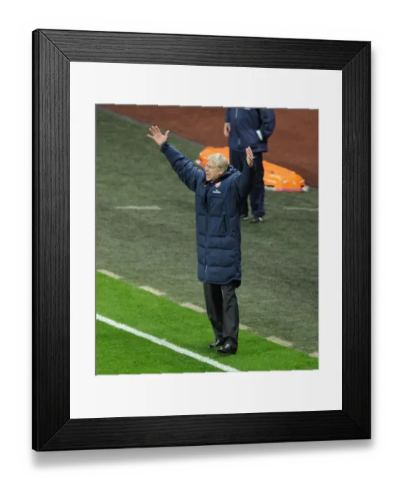 Framed Print : Arsene Wenger Leads Arsenal Against Wolverhampton Wanderers, 2011-2012