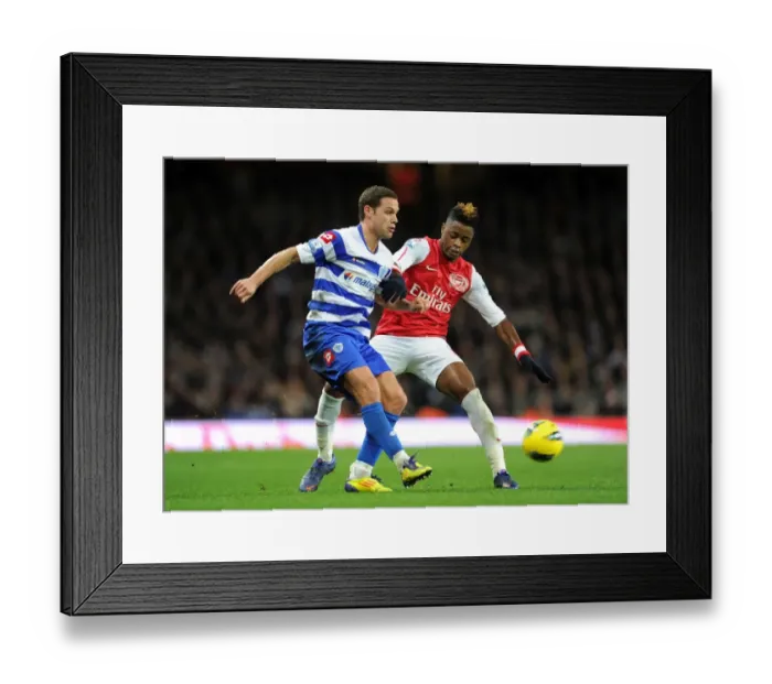 Framed Print : Arsenal's Alex Song Closes Down Luke Young (2011-12): Arsenal v Queens Park Rangers, Premier League Framed Print : Arsenal's Alex Song Closes Down Luke Young (2011-12): Arsenal v Queens Park Rangers, Premier League