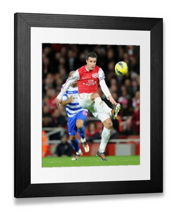 Framed Print : Robin van Persie in Action for Arsenal against Queens Park Rangers (2011-12)