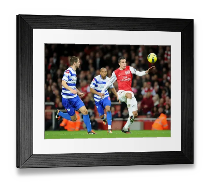 Framed Print : Van Persie vs. Connolly: A Battle for Control - Arsenal vs. QPR, 2011-12 Premier League