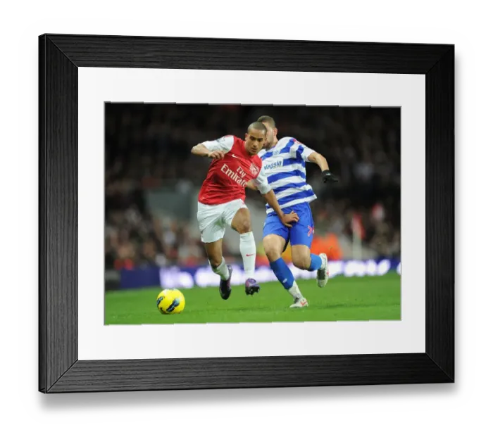 Framed Print : Theo Walcott vs. Adel Taarabt: A Skills Showdown at the Emirates - Arsenal vs. Queens Park Rangers, Premier League, 2011-12 Framed Print : Theo Walcott vs. Adel Taarabt: A Skills Showdown at the Emirates - Arsenal vs. Queens Park Rangers, Premier League, 2011-12