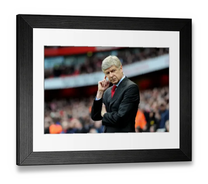 Framed Print : Arsene Wenger Leads Arsenal Against Queens Park Rangers in the 2011-12 Premier League
