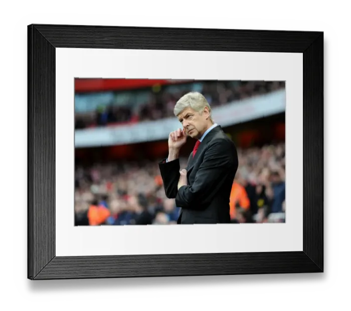 Framed Print : Arsene Wenger Leads Arsenal Against Queens Park Rangers in Premier League (December 2011)